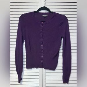 Express Design Studio Dark Purple Cardigan Sweater - S